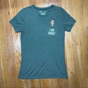 Green Marvel Groot pocket tee